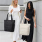 BAGSMART Tote Bag for Women, Lightweight Puffy Tote Bag with Compartments Shoulder Bag Handbag for Travel, Work, Gym,