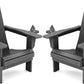 SERWALL Foldable Adirondack Chair Set of 2, HDPE Adirondack Chair with Wood-Texture-Gray