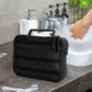 Travel Toiletry Bag for Men,Hanging Hook Toiletry Bag, Spacious Portable Organizer Dopp Kit Shaving Bag for Toiletries Makeup Accessories Tactical Essentials - Black - Roamly