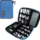 Electronics Travel Organizer,Portable Waterproof Electronic Travel Storage Bag for Small Charging Cord Storage,Charger,SD Card etc,for Travel,Business-Blue Black