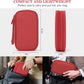 FYY Electronic Organizer, Travel Cable Organizer Bag Pouch Electronic Accessories Carry Case Portable Waterproof Double Layers Storage Bag for Cable, Cord, Charger, Phone, Earphone, Large Size, Red