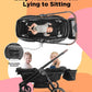 Tandem Wagon Stroller–All-Terrain 2-in-1 Push&Pull Design, Double Seat, Large Storage, Adjustable Canopy, Removable Child Tray for Kids Outdoor Adventures&Family Outings