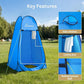 Wolfwise Pop Up Shower Tent for Camping, Portable Instant Changing Tent with Ventilation Window & Carry Bag, Privacy Bathroom Toilet for Beach & Outdoor, Width 40 ", Height 75 ", Blue