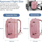Carry On Backpack for Women, 50L Travel Backpack Flight Approved, Expandable Backpack For Airplanes, 17 Inch Laptop Backpack, Luggage Suitcase Daypack Lightweight Business Weekender Bag, Pink