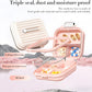 Travel Pill Organizer Box with Medicine Labels, 7 Compartments Portable Pill Case, Daily Medication Organizer Storage Pill Container for Pocket Pharmacy(Pink, L)