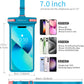 wellhouse Waterproof Phone Pouch, Waterproof Phone Case for iPhone 16 15 14 13 12 Pro Max XS Samsung, IPX8 3D Cellphone Dry Bag Beach Essentials (1 Pack - Blue7.0, 7 inch)