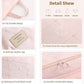7-in-1 Travel Storage Bag, Foldable Hanging Packing Cube with Compartments for Clothes, Pink