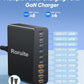 460W USB C Charger Block, 10-Port Charging Station GaN Fast Charger Block Type C & USB A Wall Charger, Dual 65W Laptop Multiport for iPhone, iPad, MacBook Pro/Air, Samsung Galaxy, Android(Black)