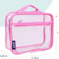 Wildkin Kids Insulated Lunch Box – Durable and Reusable for School & Travel - Clear w/Pink Trim