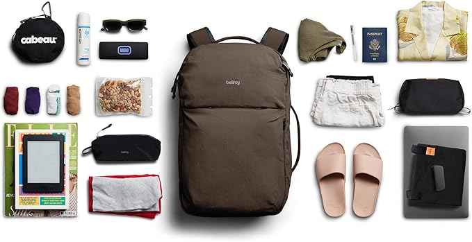 Bellroy Lite Travel Pack 30L (carry-on backpack, travel backpack for international travelers, with laptop pocket, interior packing cells and tuck-away shoulder straps) - RiverRock