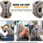 Inflatable Travel Pillow,Multifunction Travel Neck Pillow for Airplane to Avoid Neck and Shoulder Pain,Support Head,Neck,Used for Sleeping Rest, Airplane and Home Use,with Eye Mask, Earplugs,Gray