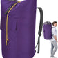 College Laundry Bag Extra Large Heavy Duty, Purple 115L Laundry Backpack Bag, Dorm Laundry Bag with Straps, Large Laundry Bags, Clothes Hamper Bag for College, Travel, Camp, Apartment, Laundromat