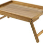 VaeFae Acacia Bed Table Tray, Wooden Breakfast Tray with Folding Legs, Bed Tray for Eating and Laptop, Eating Trays for Bedroom
