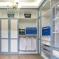 TYEERS Foldable Storage Boxes with Lids 5 Pack Fabric Storage Bins with Lids, Closet Organizers for Clothes Storage, Room Organization, Office Storage, Toys - Classic Blue