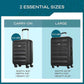 American Tourister Westridge Hardshell Luggage Set - 2 Piece Set - 20/28" Carry-On & Large Checked Luggage Set with Spinner Wheels - Expandable Hard Suitcases for Travel - Hard ABS Shell - Black