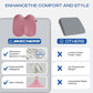 Skechers Memory Foam Seat Cushion,Ribbed Fabric Office Chair Cushion for Tailbone Pain Relief,Butt Pillow for Office Chair,Car Seat Cushion,Long Sitting Office Workers,and Car Drivers,Pink