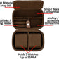 Gift Set 6 Slot Leather Watch Box with Valet Drawer - Luxury Watch Case Display Organizer, Microsuede Liner, Locking Jewelry Box, Mens Storage Boxes Holder Large Glass Top (Tan/Brown Gift Set)