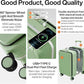 mixi Carry On Luggage with Cup Phone Holder and Charger Hard Shell Suitcases with Spinner Wheels, 20 Inch Avocado Green