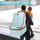 YOREPEK Padded Car Seat Travel Bag for Air Travel, Carseat Cover Backpack with Shoulder Straps, Large Carseat Gate Check Bag, Baby Travel Essential(Light Cyan)