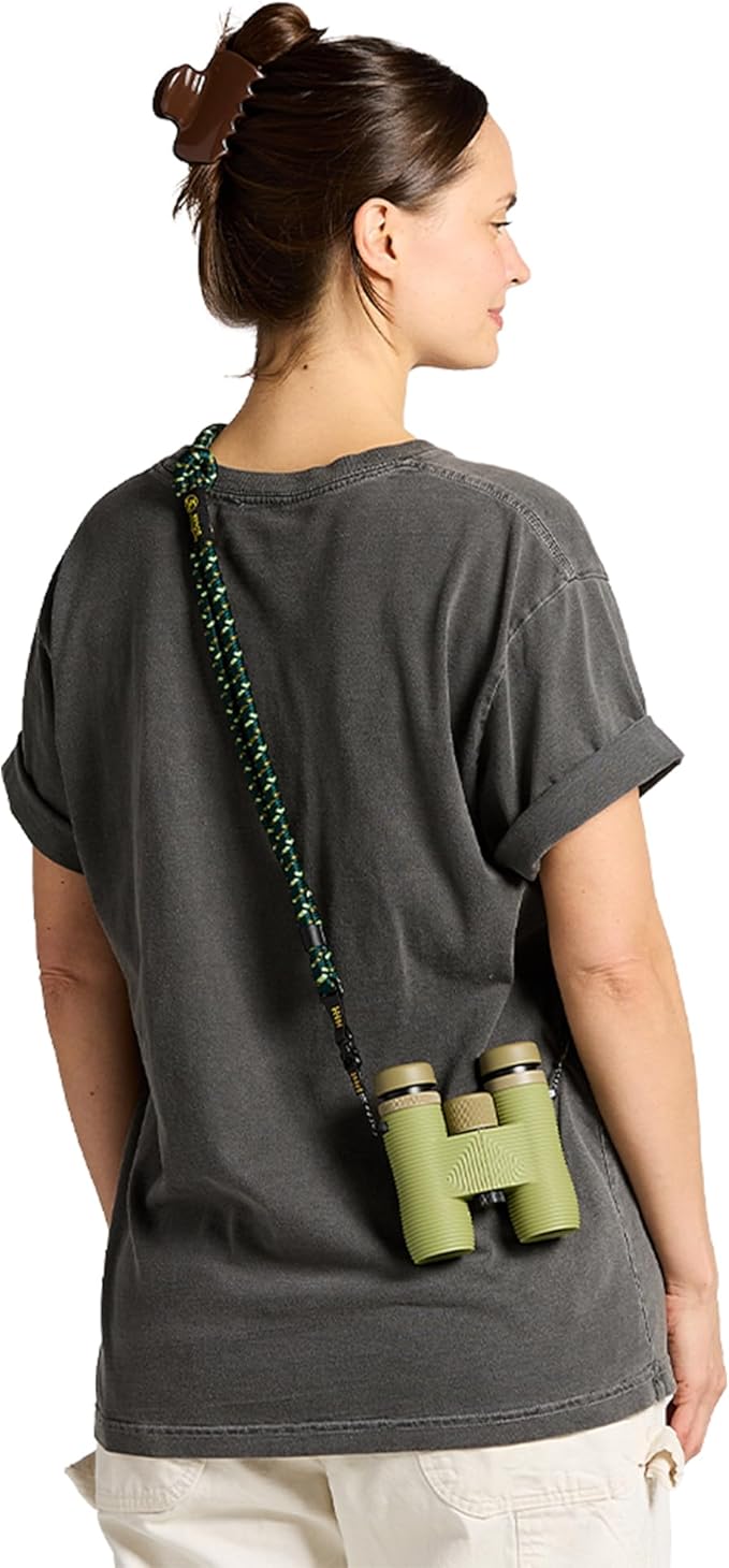 Nocs Provisions NocLoc Approach Neck Strap for Binocular/Camera Carry Accessory for Active Hiking & Sightseeing - Backwoods Green