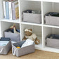 TheWarmHome Storage Bins for Shelves - 11.8x7.9x5.2 inch Grey Small Storage Baskets for Organizing, Fabric Storage Cubes Closet Organizer for Home Nursery Gift Decorative (Gray)