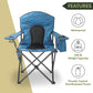 Arrowhead Outdoor Portable Folding Camping Quad Chair w/ 4-Can Cooler, Cup-Holder, Heavy-Duty Carrying Bag w/Easy Carry Shoulder Strap, Padded Armrests, Supports up to 330lbs, USA-Based Support