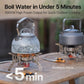 Windproof Camping Stove, Portable Camping Stove with Piezo Ignition, Collapsible Design with Carrying Casefor Outdoor Hiking, Backpacking, Picnic & Emergency Cooking (5200W)
