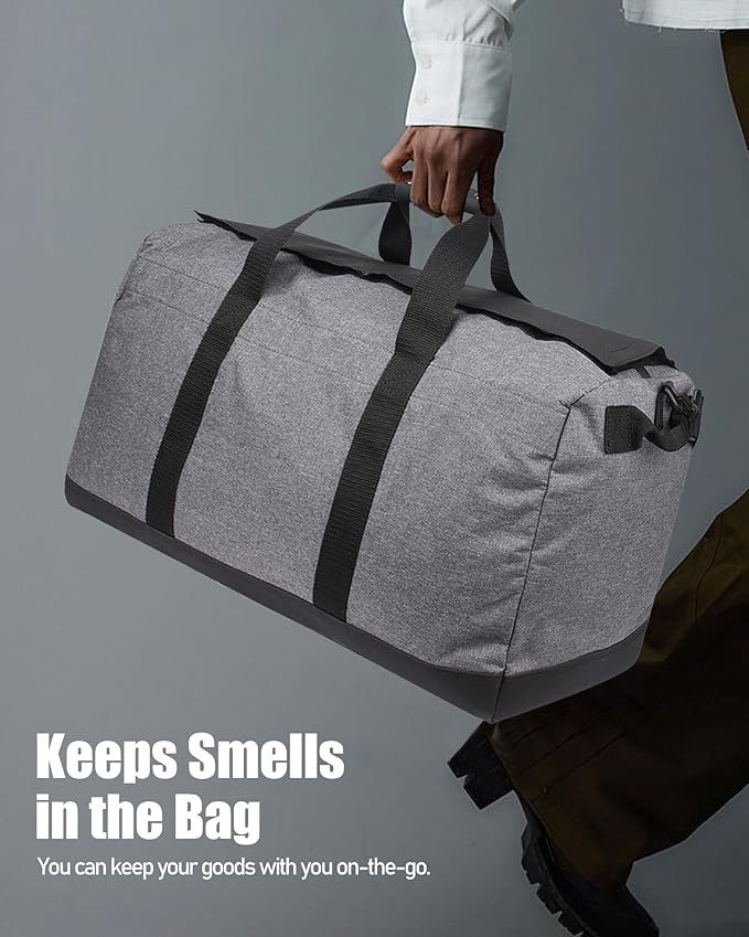 FIREDOG Smell Proof Duffle Bag, Large Smell Proof Bag for Travel Storage