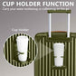 Joyway 20in Carry On Luggage with Cup Holder and USB Port, 25% Expandable Capacity, Smart Suitcase with Anti Slip Wheels and Handbag, Perfect for Men and Women 3 Piece Set DarkGreen