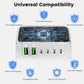 USB C Charger, BURUDU 120W 6 Port USB C Charging Station,Multiports with 4 USB C and 2 QC USB A,Portable PD Fast USB C Wall Charger for iPhone16/15/14/13/12/11 Pro Max,iPad,iWatch,Pixel Samsung Galaxy