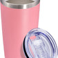 20 oz Tumbler Coffee Tavel Tumblers Bulk with Lid Stainless Steel Double Wall Vacuum Insulated Mug Powder Coated Cups fit Car Cupholder for Hot and Cold - Pink, 1Pack