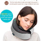 Travel Neck Pillows for Airplanes, Sleeping Essentials for Long haul Flights, 360° Head Support, Car and Airplane Kit with 3D Contoured Eye Mask, Earplugs and Luxury Mesh Bag (Adult, Grey)