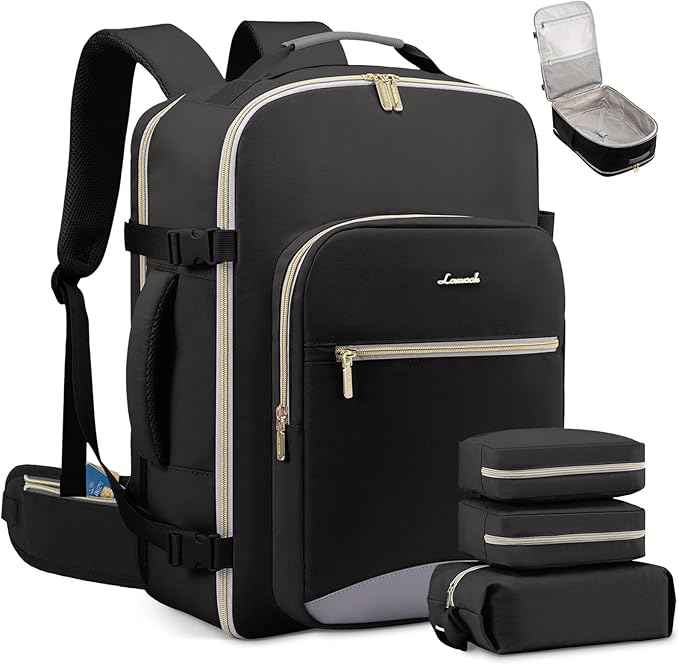 LOVEVOOK Travel Backpack for Women with Waist Strap,40L Cute Carry on Backpack Travels Essentials Personal Item Backpack for Traveling on Airplane,Large Carry on Luggage Travel Bag Flight Approved