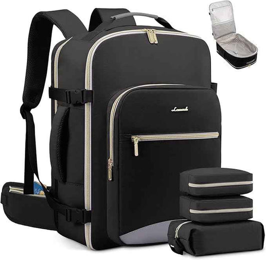 LOVEVOOK Travel Backpack for Women with Waist Strap,40L Cute Carry on Backpack Travels Essentials Personal Item Backpack for Traveling on Airplane,Large Carry on Luggage Travel Bag Flight Approved