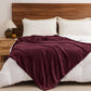 PHF Ultra Soft Fleece Throw Blanket, No Shed No Pilling Luxury Plush Cozy 300GSM Lightweight Blanket for Bed, Couch, Chair, Sofa Suitable for All Season, 50" x 60", Wine Red/Burgundy