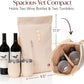 Two Bottle Rolltop Wine Tote Bag – Stylish PU Leather Wine Backpack with Matching Tumblers – Compact & Lightweight Wine Carrier with Padded Straps & Compartments for Travel & Picnics - Beige