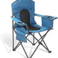 Arrowhead Outdoor Portable Folding Camping Quad Chair w/ 4-Can Cooler, Cup-Holder, Heavy-Duty Carrying Bag w/Easy Carry Shoulder Strap, Padded Armrests, Supports up to 330lbs, USA-Based Support