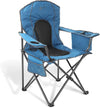 Arrowhead Outdoor Portable Folding Camping Quad Chair w/ 4-Can Cooler, Cup-Holder, Heavy-Duty Carrying Bag w/Easy Carry Shoulder Strap, Padded Armrests, Supports up to 330lbs, USA-Based Support