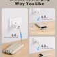 charmast Portable Charger with Built in Cables, Power Bank with Cords Wires, Slim 10000mAh Travel Battery Pack 6 Outputs 3 Inputs 3A Fast Charging for Samsung Google Pixel LG Moto iPhone iPad