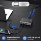 200W USB C Charger Block,GaN IV Charging Station 8 Ports,QC4.0 Fast Charging Station Hub+PD 65W USB C Laptop Charger Adapter Compatible with MacBook Air/Pro,DELL,iPhone 16/15,iPad,Steam Deck-Black - Roamly