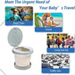 Travel Potty for Toddler, Portable and Foldable Toilet, Apply to Seat Emergency Toilet for Car, Camping, Outdoor, Indoor (grey, large)