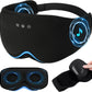 Sleep Eye Mask with Wireless Headphones - 29 Soothing White Noise Sounds, 3D Zero Pressure Eye Maks for Women & Men, Blackout Sleeping Masks for Side Sleeper, Removable Eye Cover (Black)