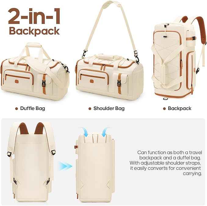 Luggage Sets 5 Piece, Carry On Luggage 20In With Spinner Wheels, Hardside Suitcase Set with TSA Lock,Durable Checked Large Suitcase With Travel Backpack for Men- 20in/24in/28in (Beige, 5 piece set)