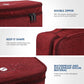 ORIENT FAMULAY Travel Electronics Organizer, Waterproof Cable Organizer Bag for Electronic Accessories Double Layer Large Shockproof Cable Storage Bag for Cord, Power Bank, Tablet(Up to iPad 11 inch) - Wine Red
