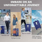 Joyway 20in Carry On Luggage with Cup Holder and USB Port, 25% Expandable Capacity, Smart Suitcase with Anti Slip Wheels and Handbag, Perfect for Men and Women 3 Piece Set Blue