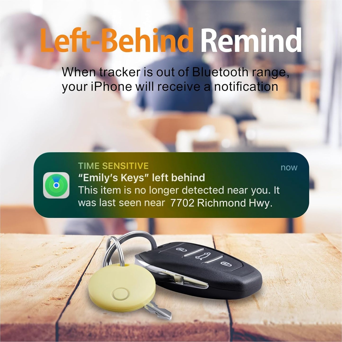 Reyke Air Tracker-4 Pack Smart Tag, Luggage Tracker Works with Apple Find My (iOS Only), Item Finder for Key, Backpack, Wallet, IP67 Waterproof
