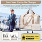Travel Duffel Bag for Women, Carry-on Overnight Weekender Bags with Wet Pocket & Toiletry Bag, For Spirit Airlines 18x14x8 Personal Item Bag,Small,Beige & Brown