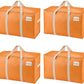 VENO 4 Pack Moving Bags, Heavy Duty, Moving Boxes Alternative, Packing Storage Supplies, Dorm Room Essentials with Zipper for Clothes, Extra Large Packaging Totes (Seasonal Autumn Orange, 4 Pack)