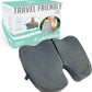 Premium Foldable Travel Seat Cushion - for Relief of Lower Back, Sciatic, Butt and Tailbone Pain - for Home & Office Use, Perfect for Travel or Driving - Coccyx Seat Cushion