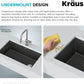 KRAUS Forteza 32-inch Granite Undermount Single Bowl White Kitchen Sink, KGU-55WHITE